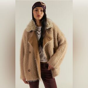 NWT! Free People Catch Feelings Sweater- Cafe Au Lait
